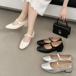 미들힐 스트랩 메리제인 포인트 5FWY 여성스러운