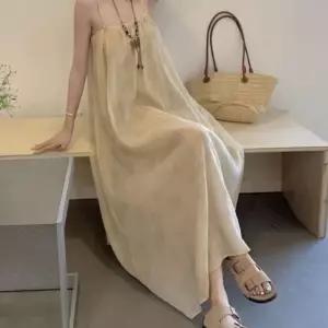 롱원피스 여름 여리여리한 데일리 끈나시 데일리룩 선택 센스있는 데이트룩