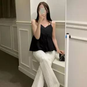 휴양지룩 블라우스 뷔스티에 HL] 끈나시 데일리룩