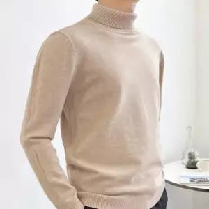 니트 반목 티셔츠 부드러운 이너 스웨터 남성 목폴라