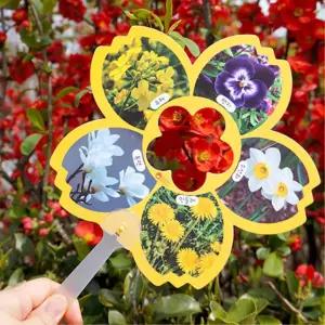 5set 유치원 자연관찰 봄꽃스티커 부채만들기 돌봄교실 유아용