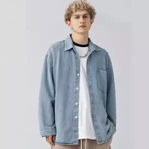 오버핏 청남방 남자 간절기 데님셔츠 가을 아우터 루즈핏