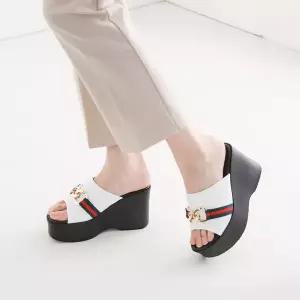 [아리앤]국산 엠보 웨지 뮬슬리퍼 9.5cm