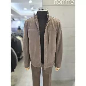 [바쏘옴므] 세이브존03 남자 가을 겨울 브라운 천연 양가죽 블루종 점퍼 WSAGY3UA15A_P403525105