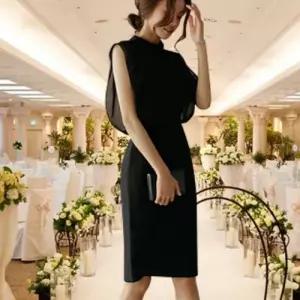 민소매 정장 면접 피로연 슬림핏 원피스 오피스룩