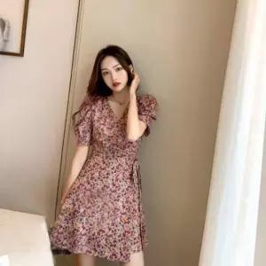 랩원피스 투웨이 꽃무늬플라워 비치 로브 미니 봄여름