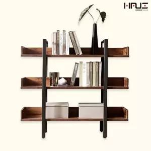 [텐스페이스]멀티 멀바우패턴 1200 3단 철제책장 MD5226 (수도권무배)