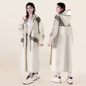 후드우비 레인코트 벌룬 밴딩 체형커버 롱우비 우비 코트형우비 스커트 롱 롱레인코트