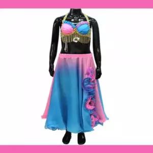 BDSET10078 타이트 유아동 여아 벨세트 봄 벨리 반팔 레오타드 고전 반팔 댄스