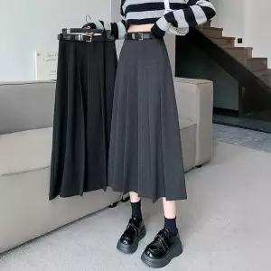 모직 SD-260151 플리츠 주름치마 웬더스 롱스커트