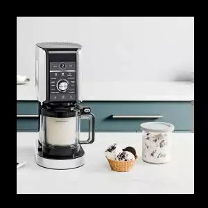 유모차 바퀴 힐 타이어  Ninja Creami 아이스크림 파인트 및 뚜껑 보관 용기 식품 냉동고 NC500 NC501 4 개