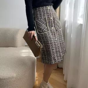 트윙클 2col 골드펄사 겨울 비즈 스커트 트위드