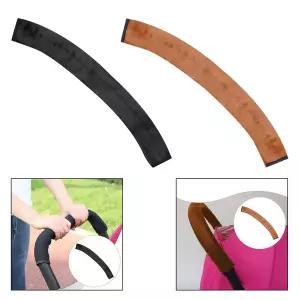 유모차 시트 매트 패드 커버 지퍼가 달린 PU 가죽 손잡이 탈부착 가능 액세서리 보호용 편안한 기계 세탁