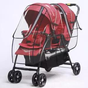 유모차 시트 매트 패드 커버  트윈 레인커버 더블 유아용 방풍 방수 방진 보호 키즈 유모차용