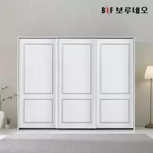 쥬피터 E0 웨인스코팅 슬라이딩 키큰 옷장 3200 선반형 3도어)