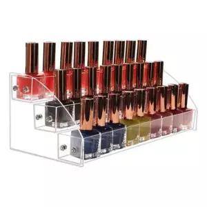 립스틱 3단 매니큐어 정리대 선반 진열대 네일 투명