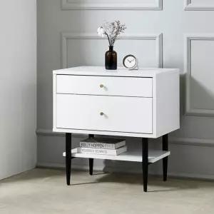 600 테이블 원목 수납 2단 레비 협탁