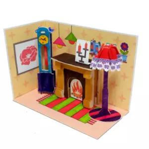 3D 목공 조립 벽난로 시계 거실꾸미기 만들기 5개 색감발달 교재 스트레스해소