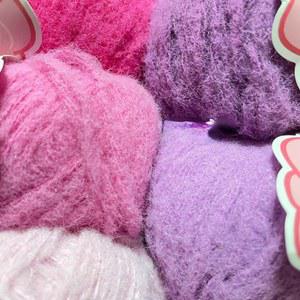 종이실 멀티 컬러 솜사탕 벨벳 펠트 후크 인형 헤어 카드 손으로 소재 40g