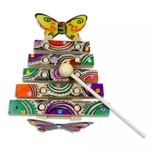 유치원 음악놀이 악기 연주 보석 나비실로폰 만들기 5인 미술활동 심리안정 교육