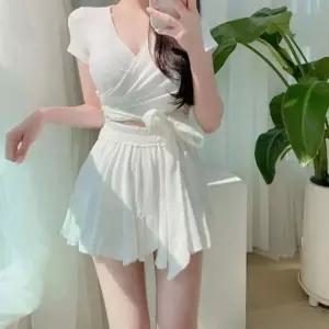 [아트박스]/이룸 여성 랩 투피스 스커트 수영복 반팔 상하세트