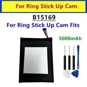 B15169 링 업 캠용 홈 보안 카메라 배터리는 리튬 폴리머 3.80V 5000mAh/20.90Wh+ 무료 도구에 적합합니다.