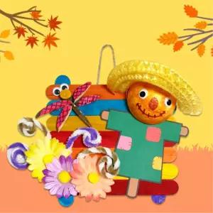 어린이집 가을 벽걸이 허수아비 잠자리만들기 5인 미술교구 신나는 쉬운 학습