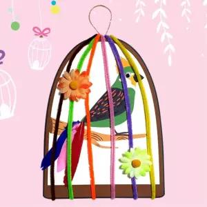 어린이집 자연관찰 모루 깃털 벽걸이 새장만들기 5인 심리안정 성인 학습 시상품