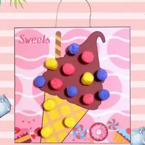 어린이집 유아반 아트콘 아이스크림부조 액자만들기 5인 교구 스트레스해소 센터