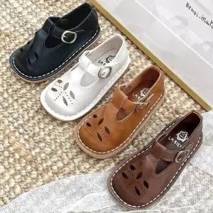 아동 남녀공용 샌들 스타일 가죽 로퍼 단화 rTG5+6hSE
