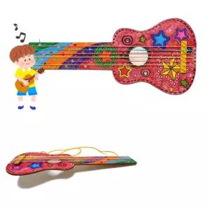 5인 기타만들기 나무 고무줄 악기 색칠꾸미기 어린이집 실내 도서관 어르신 교육