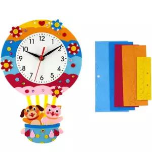 5인 시계만들기 부직포 유치원 열기구 꾸미기 키트 학습교구 노인정 창의력발달