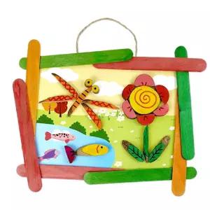 5인용 가을 꽃밭 잠자리액자만들기 나무스틱 어린이집 특별한 경로당 학습교구