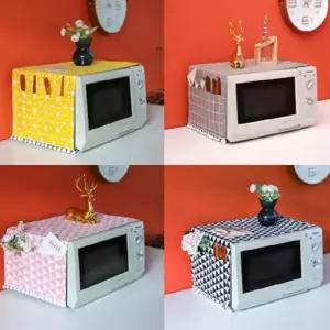 북유럽풍 세련된 전자레인지 커버 다용도 덮개