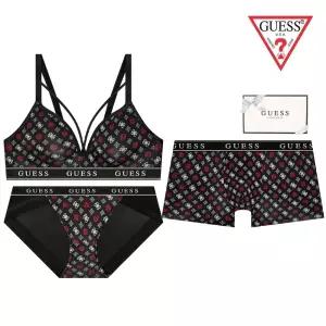 [롯데백화점]게스 [선물포장] 로고 스트링 커플속옷세트 GEWBRB11GEWBPB11GEMDRB11BK