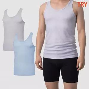 [트라이]트라이 국산 남자순면런닝 실켓 가공 115 120 메리야스 런닝구 민소매