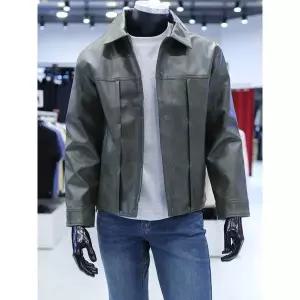 [STCO] 세이브존04 FW 비건 레더 스냅 점퍼 1JP24352_P370629052