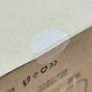 쇼핑몰 박스포장 투명 동그란 스티커 500P 문구 리뷰 배달