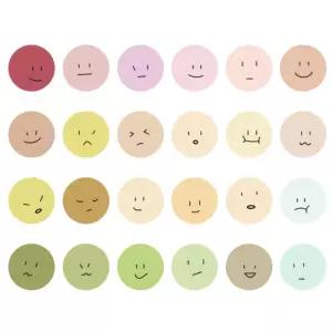 다이어리 감정상태 표정 스티커 48P 커플 초등생 폰꾸 학생