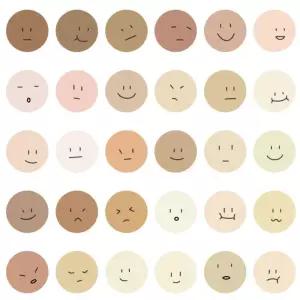 다이어리 일기 감정표현 이모티콘스티커 48P 학생 폰꾸