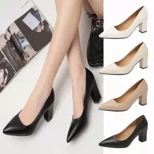 여자 펌프스힐 정장구두 기본 7cm 발편한 두꺼운굽