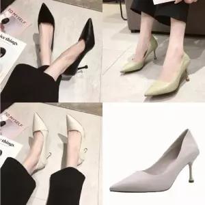 여자 스틸레토 하이힐 구두 정장 뾰족앞코 펌프스 7cm