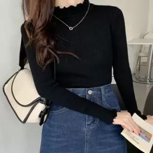 여자 기본 7색 하프넥 반목폴라니트 튤립니트티셔츠