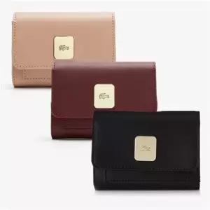 [LACOSTE] 라코스테 여성 아멜리아 스무스 레더 3단 지갑 (NF3769M) [B-Grade]