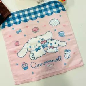 산리오 캐릭터즈 레터링 핸드타월 손수건 시나모롤/휴대/사각/아기/유아/야외/나들이/소풍/목수건/신생아
