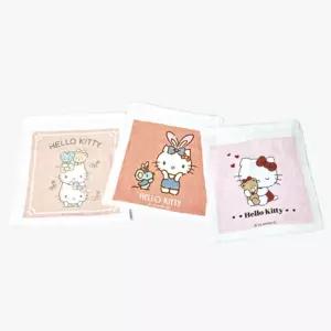 헬로키티 손수건 3P 628238/소풍/목수건/신생아/디자인/핸드타월/어린이/아동/위생/휴대/사각/아기/유아