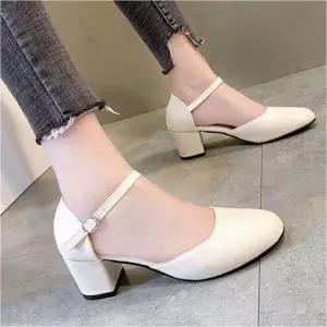 여자 발편한 슈즈 구두 미들굽 구두 메리제인 플랫슈즈