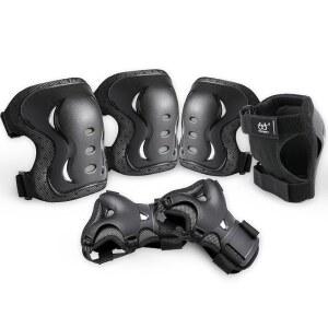 보루이젠 / 성인 / 청소년 무릎 및 팔꿈치 패드, 손목 보호대 3 in 1 보호 장비 세트, 스케이트보드 사이클링 BMX 자전거 스쿠터 스케이트 롤러블레이드 타기