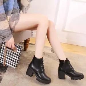 여자 여성 워커 추카부츠 워커힐 운동화 부츠 블랙