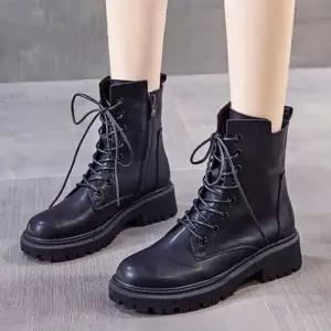 여성 앵클부츠 4.5cm 겨울 키높이워커 털워커 플랫